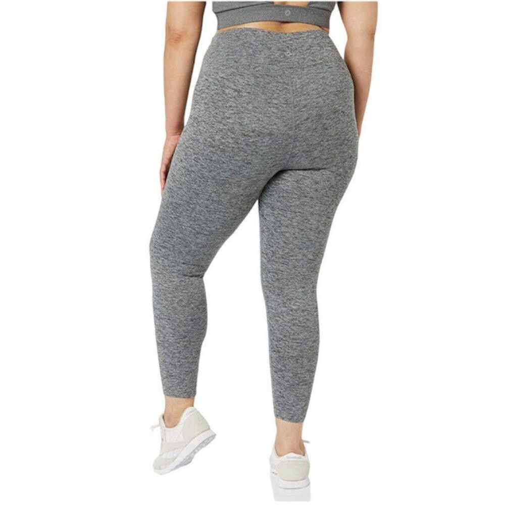 New Women Yoga Leggings 1X heather grey high waist - Picture 3 of 12